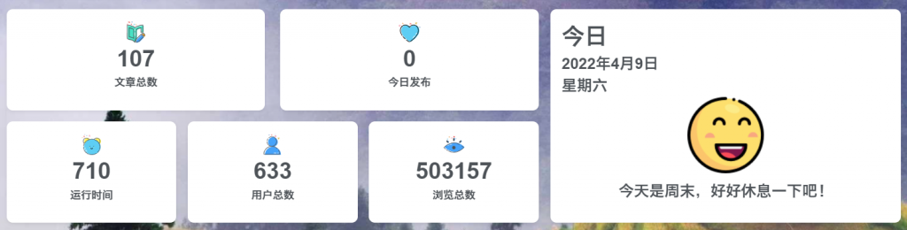 图片[1]-优雅简约的网站信息统计模块美化-优诺-小站